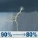 Thursday: Showers and thunderstorms likely before 7am, then patchy fog and showers and thunderstorms between 7am and 10am, then patchy fog and showers and thunderstorms. Mostly cloudy. High near 71, with temperatures falling to around 69 in the afternoon. East wind around 10 mph. Chance of precipitation is 90%. Thursday: Patchy Fog