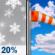 Today: Slight Chance Snow Showers then Mostly Sunny