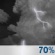 Thursday Night: A slight chance of rain showers before 7pm, then showers and thunderstorms likely. Mostly cloudy, with a low around 41. East wind 5 to 10 mph. Chance of precipitation is 70%. Thursday Night: Showers And Thunderstorms Likely